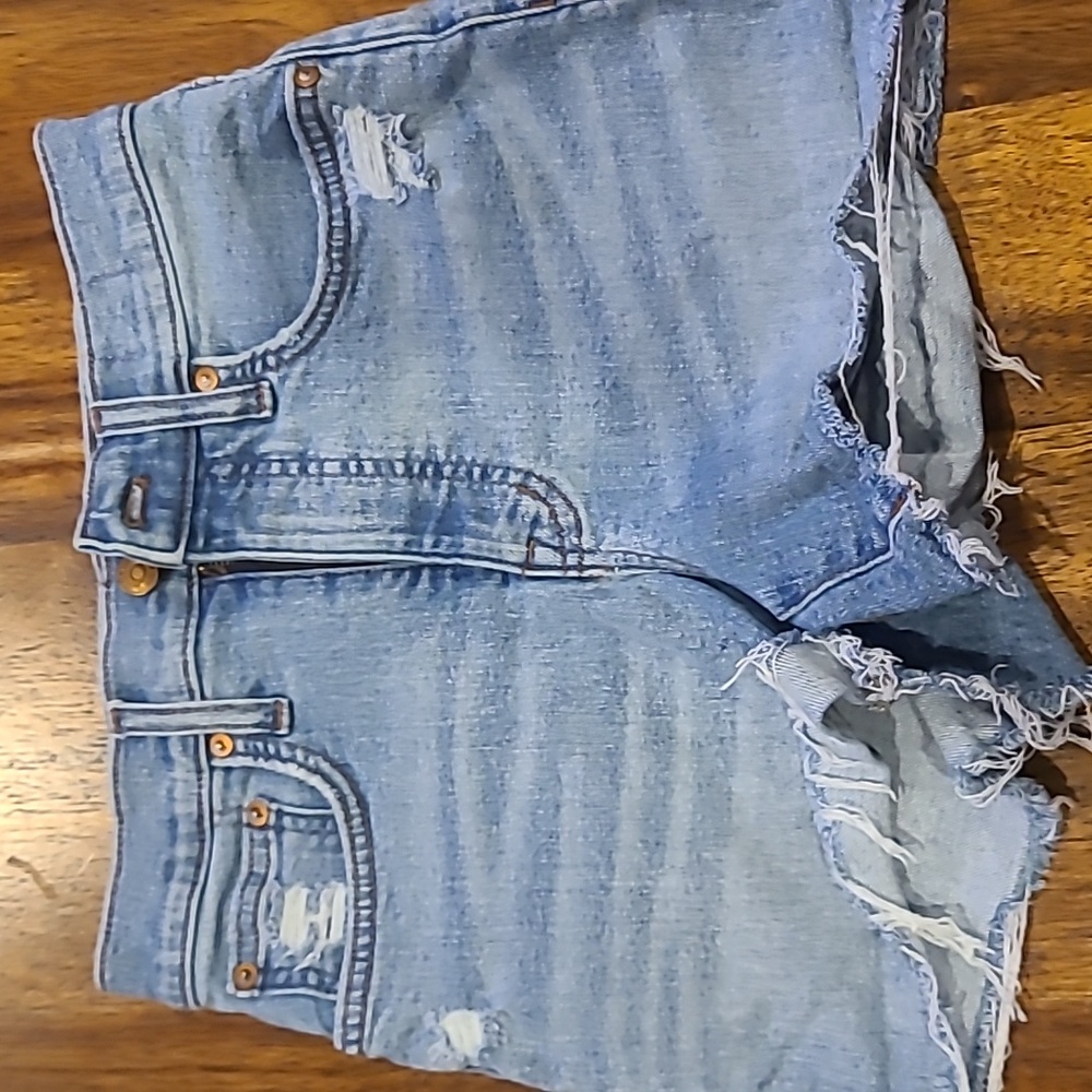 Madewell High Rise Relaxed Denim Shorts Cutoff Light Wash Size 25 - Picture 2 of 5